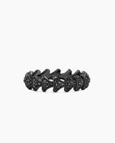 Armory® Band Ring in Black Titanium with Black Diamonds, 6.2mm